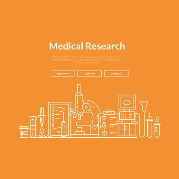 Página web médica —  Vetores de Stock