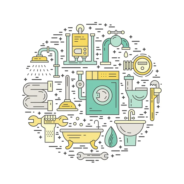 Different plumbing symbols Stock Vector Image by ©Favetelinguis199