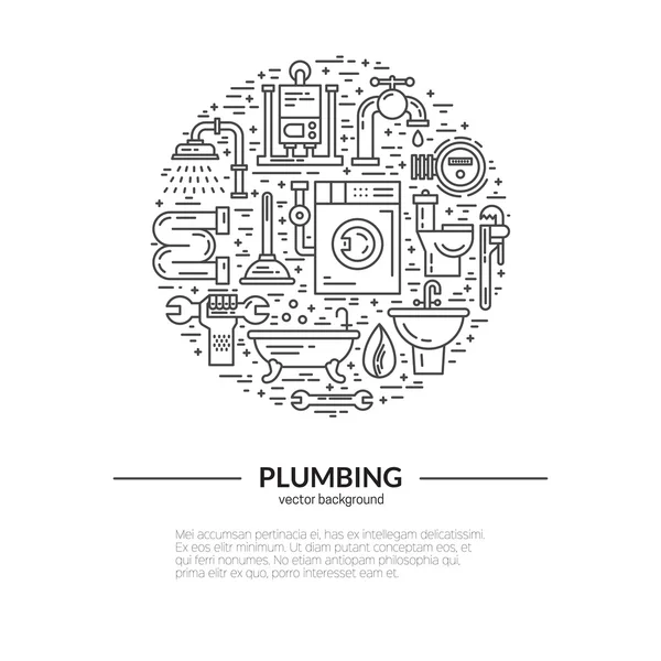 House plumbing concept — Wektor stockowy