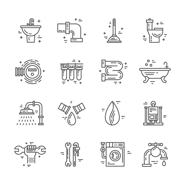 Plumbing and handyman service symbols — Stock Vector