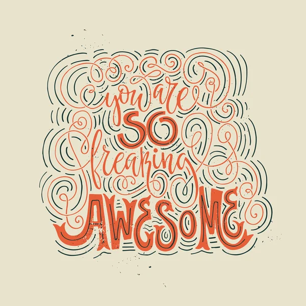 You Are So Awesome lettering — Διανυσματικό Αρχείο