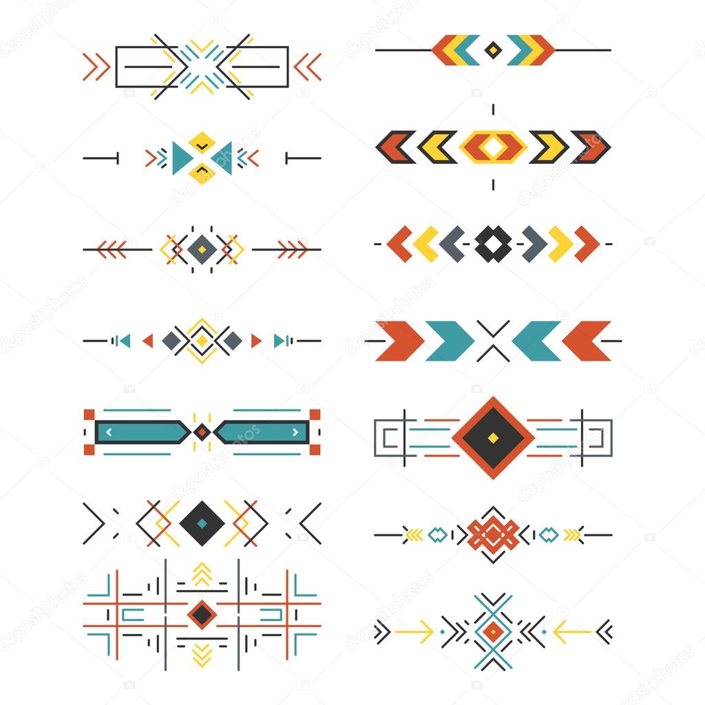 Tribal border collection made in modern and clean vector. Line style art