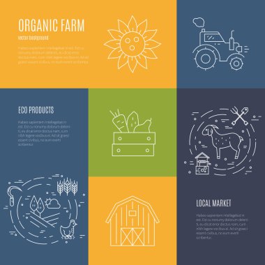 Collection of farming illustrations 