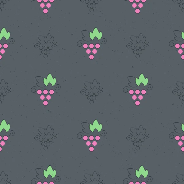 Wine Pattern with grapes — Wektor stockowy