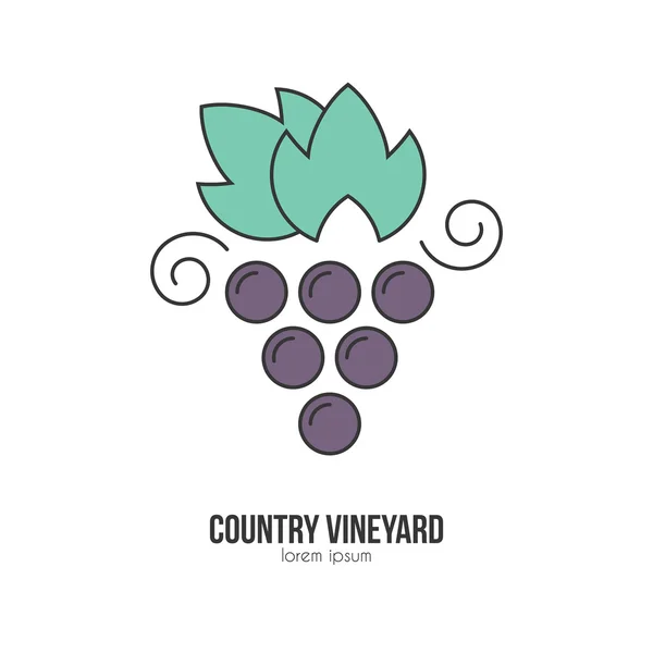 Illustration logo vin — Image vectorielle