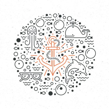 Sualtı Dünya İllüstrasyonu