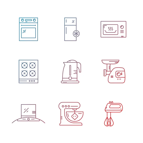 Collection of house appliances — Wektor stockowy