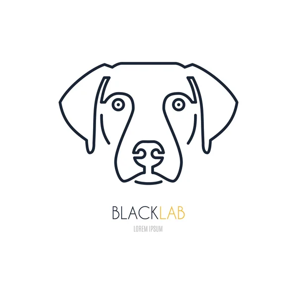 A Labrador-logó portréja — Stock Vector