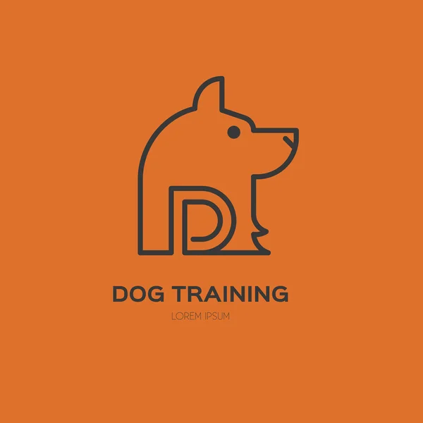 Logo con perro — Vector de stock