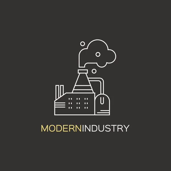 Fabrikgebäude-Logo — Stockvektor