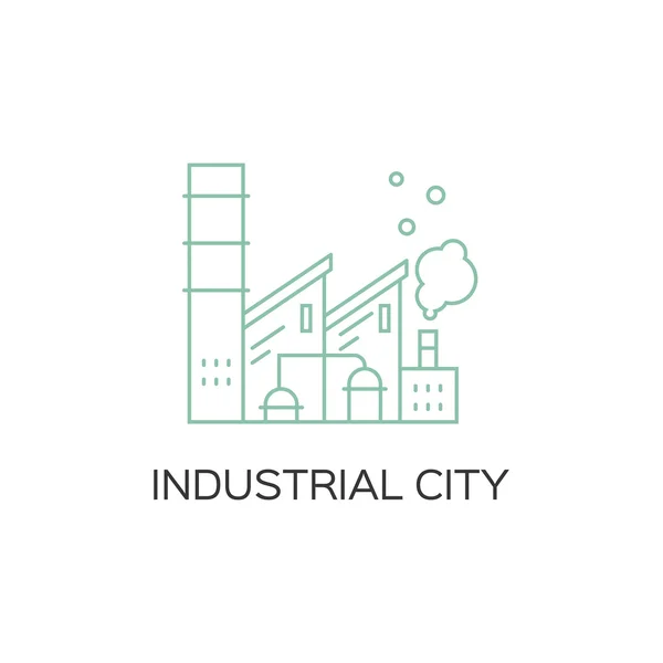 Fabrieksgebouw logo — Stockvector