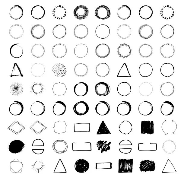 Σχήματα λογότυπου που έχουν σχεδιαστεί με το χέρι — Διανυσματικό Αρχείο