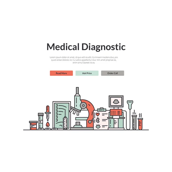 Página web médica — Vector de stock