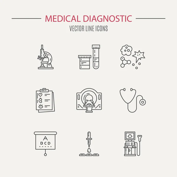 Ícones com símbolos médicos — Vetor de Stock