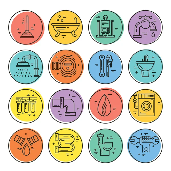 Vector collection of plumbing icons. — Wektor stockowy