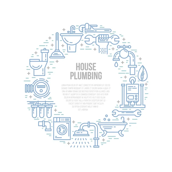 House plumbing concept — Stockový vektor