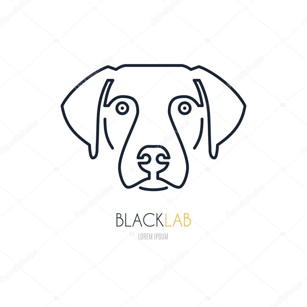 Portrait of labrador Logo Stock Vector Image by ©Favetelinguis199