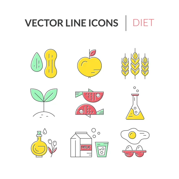 食物不耐受图标 — 图库矢量图片