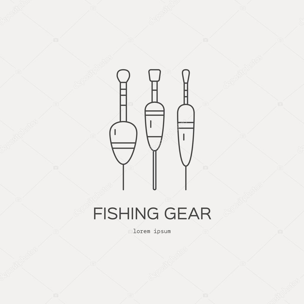 Fishing Gear in line style Stock Vector by ©Favetelinguis199 112157130