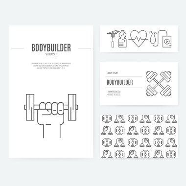 spor salonu equiment ile kimlik elemanları