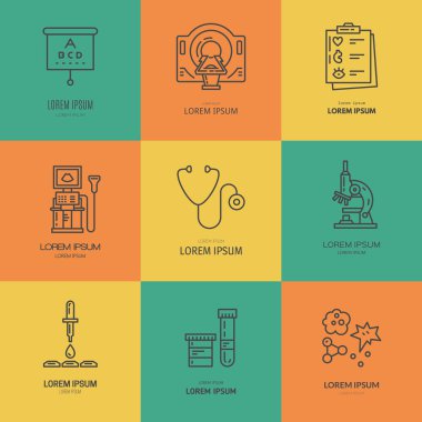 Tıbbi etiketleri illüstrasyon