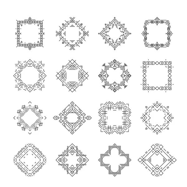 Coleção de molduras de arte tribal —  Vetores de Stock