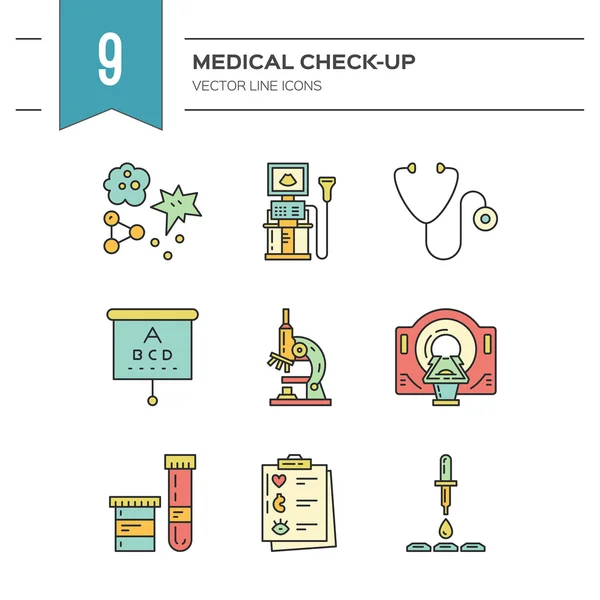 Illustrazione icone mediche — Vettoriale Stock