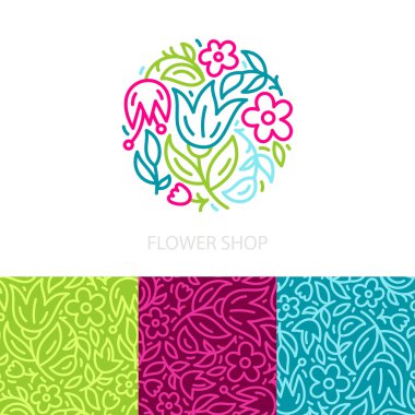 Benzersiz çiçek logosu