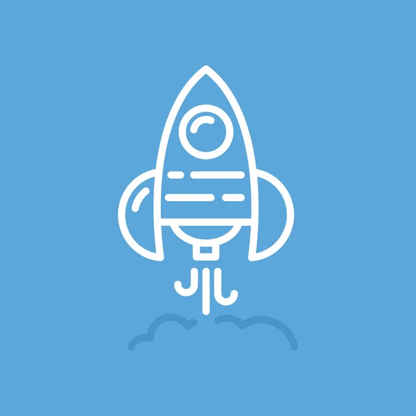 Raketen- oder Raumschiff-Logo — Stockvektor