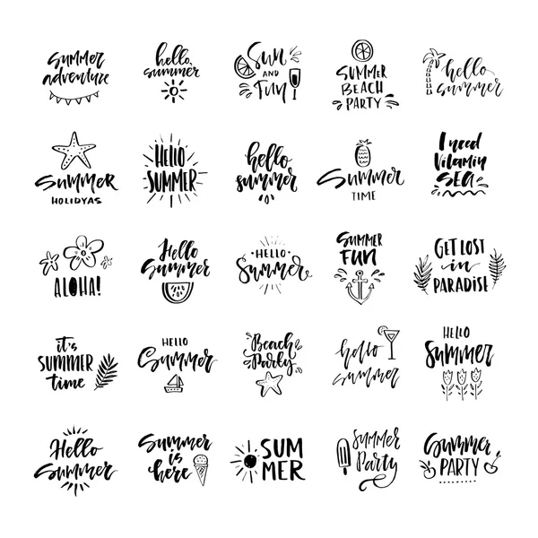 Hand lettering for summer vacation — Stock Vector