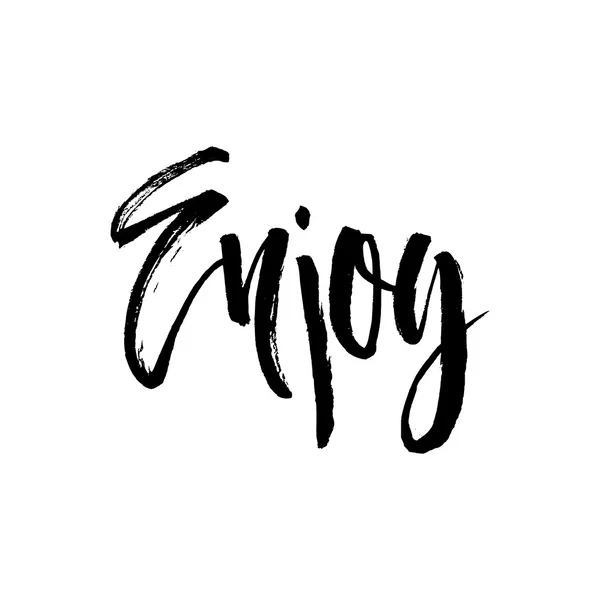 Handdrawn lettering of word Enjoy — Stock Vector