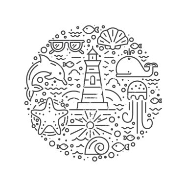 Different summer vacation items 