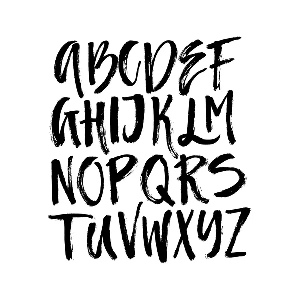 Hand getekende lettertype alfabet — Stockvector
