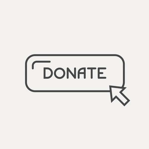 Étiquette faire un don avec pointeur — Image vectorielle