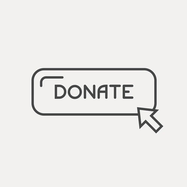 Etiqueta donar con puntero — Vector de stock