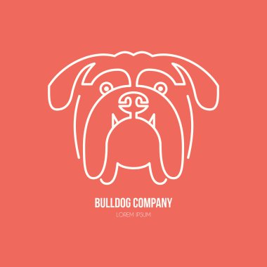 Bulldog modern çizgi tarzında yapılan