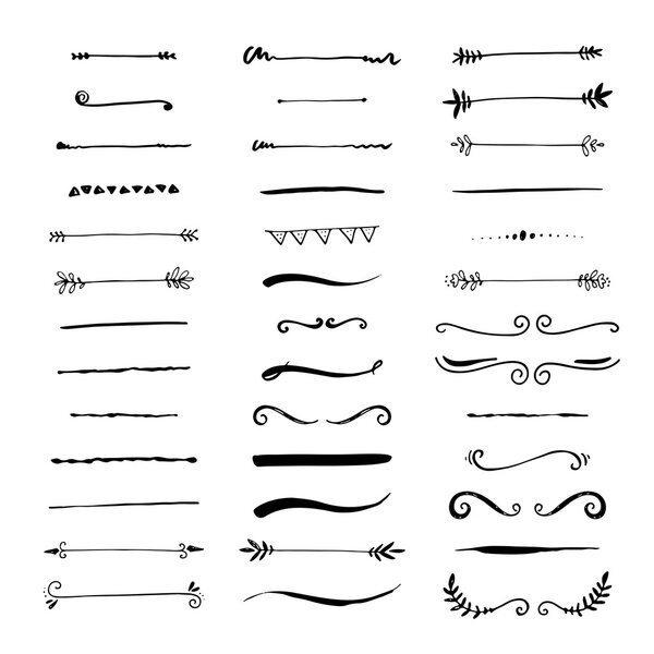 Collection of handdrawn borders 