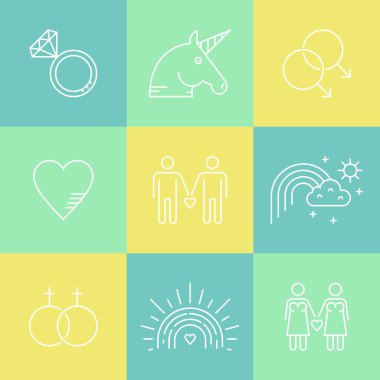 Gay ve Lezbiyen Lgbt simgeleri