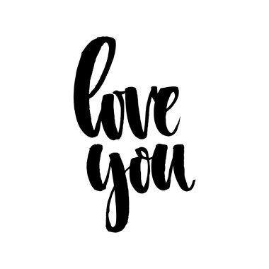 Love You yazı elle çizilmiş.