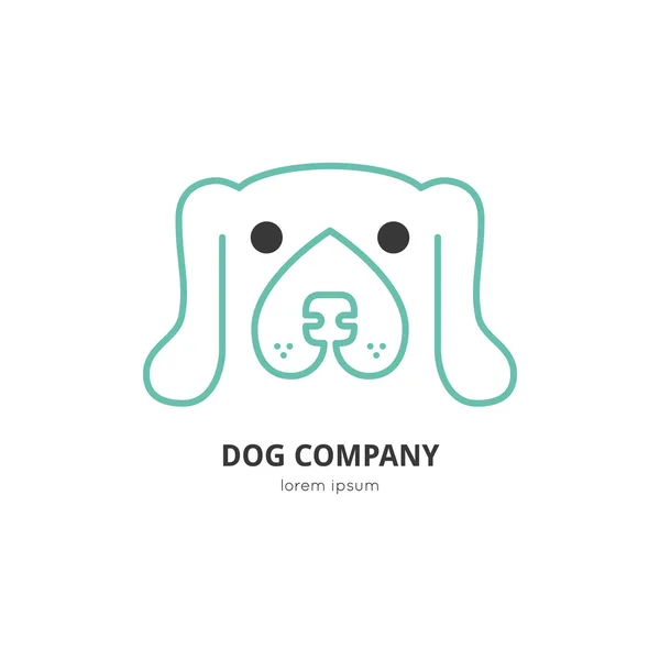 Bir köpek ile logo — Stok Vektör