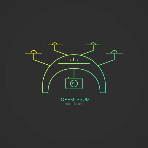 Drone Logo Concept — Stockvector
