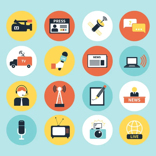 vektör gazetecilik simge kümesi