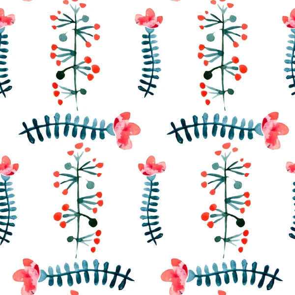 Aquarelle florale motif sans couture . — Image vectorielle