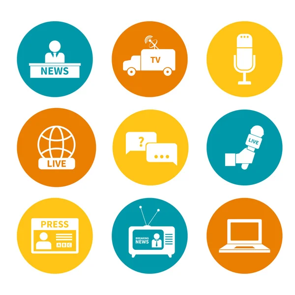 Journalism Icons Set — Stock Vector