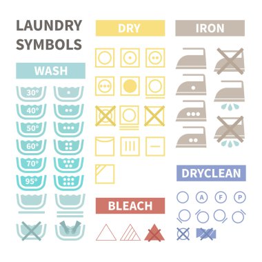 Laundry symbol clipart