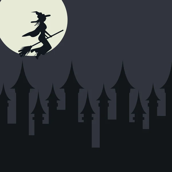 Kartu Halloween - Stok Vektor