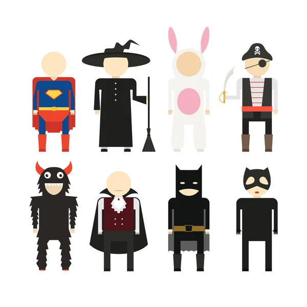 Costumes d'Halloween — Image vectorielle