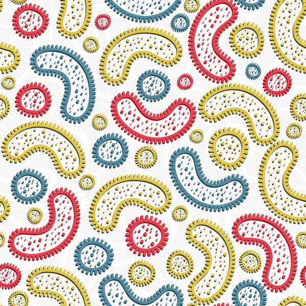 Bacterium Seamless Pattern — Stock Vector