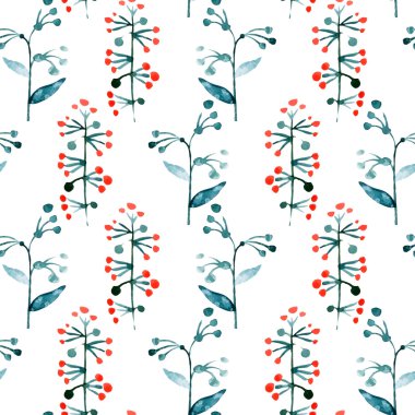 çiçek suluboya seamless modeli