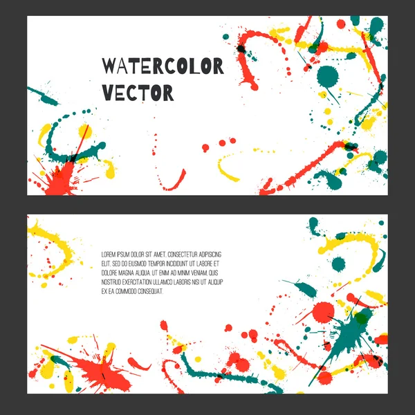 Abstract watercolor splashes — Stock Vector